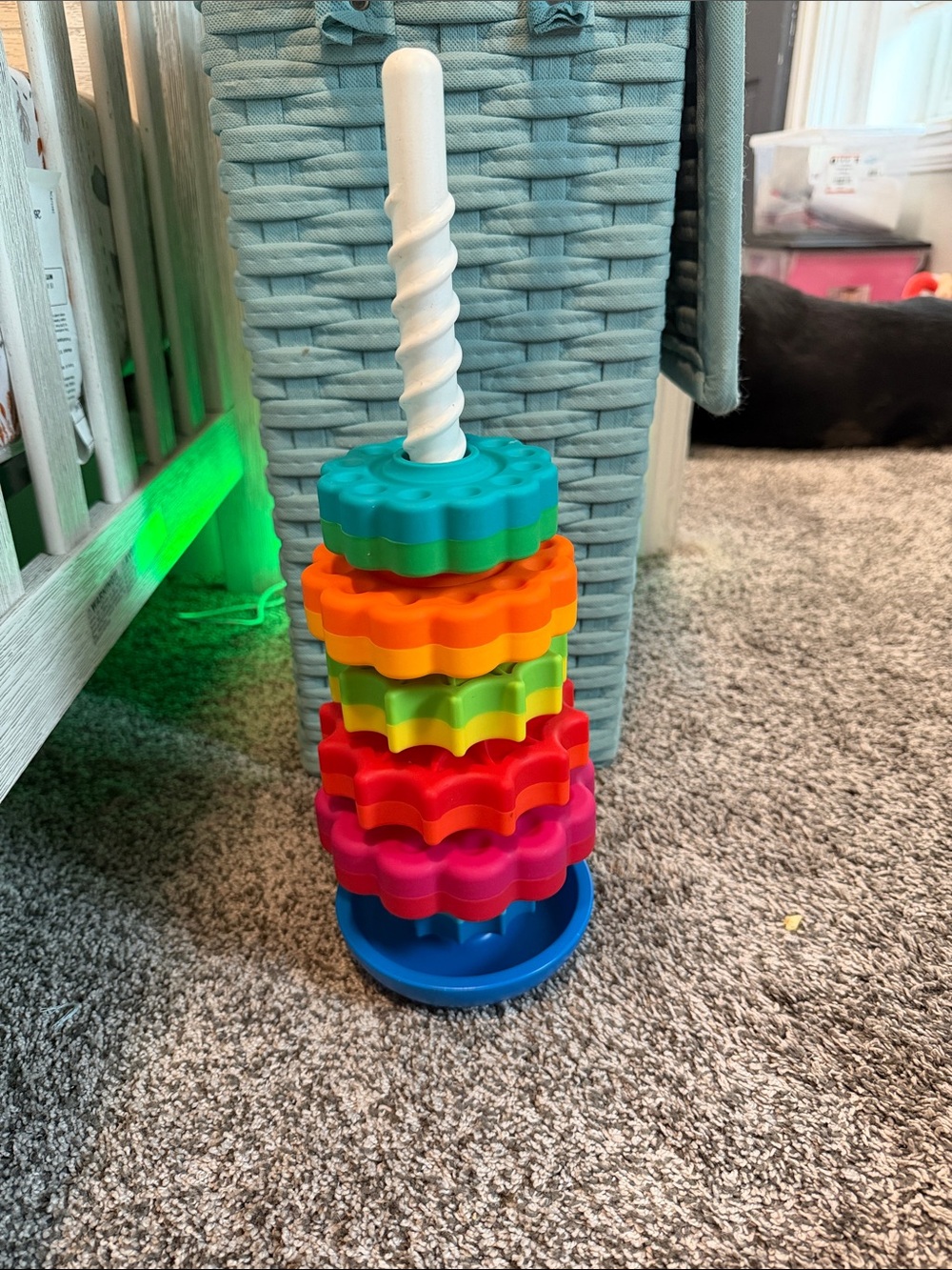 Stacking Rainbow Gears Learning Toy - Multicolor